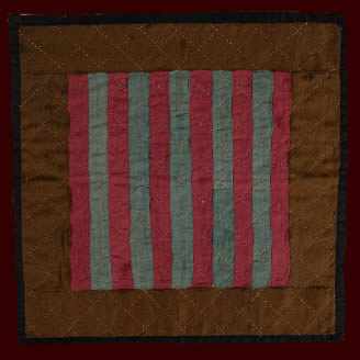 Pennsylvania Amish Bars Doll Quilt - RARE
